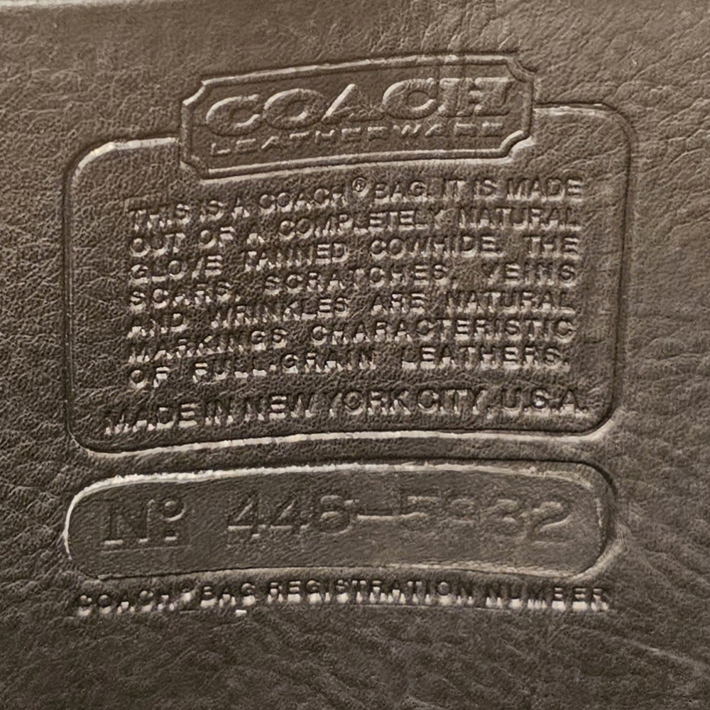 Coach Vintage 70s Black Leather Business Bag - Picture 2 of 7